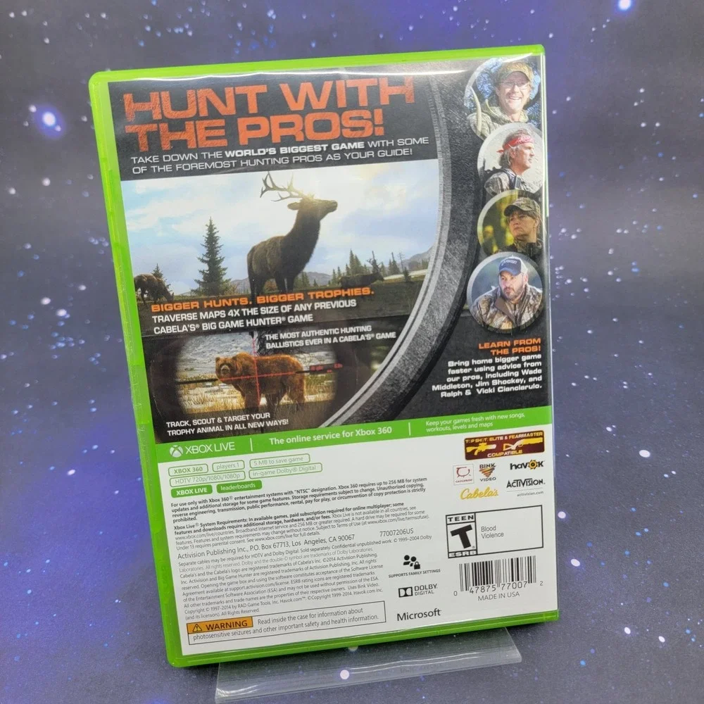 Cabela's Big Game Hunter Pro Hunts (Microsoft Xbox 360) CIB Complete Video Game